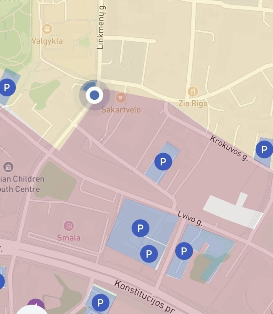 akubalansas parkingai šalia Linkmenu g